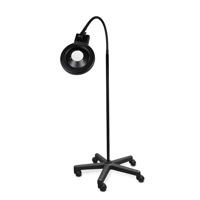 Dazor LED Circline Mobile Floor Stand Flex Arm Magnifier Lamp